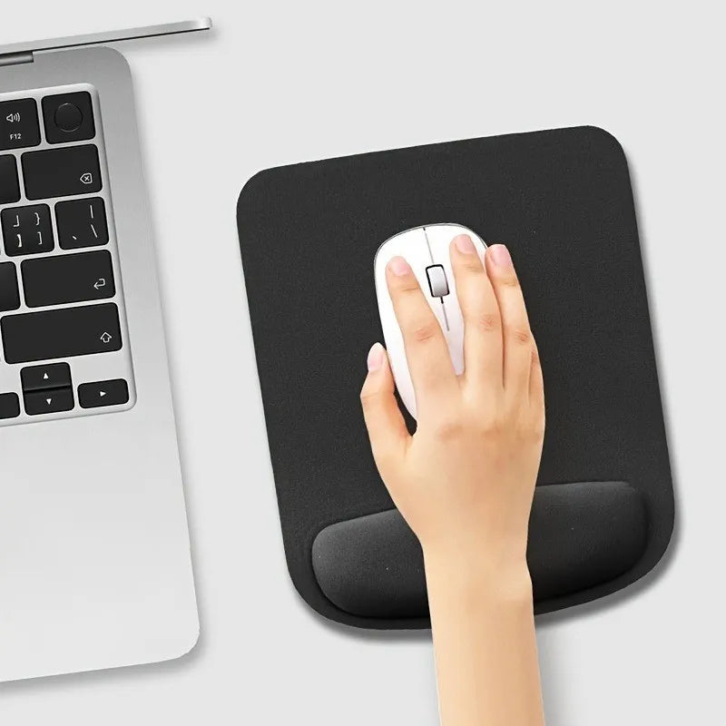 Black Ergonomic Mouse Pad with Wrist Support