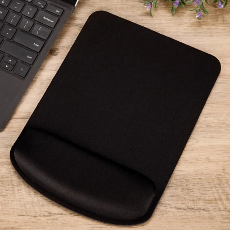 Black Ergonomic Mouse Pad with Wrist Support