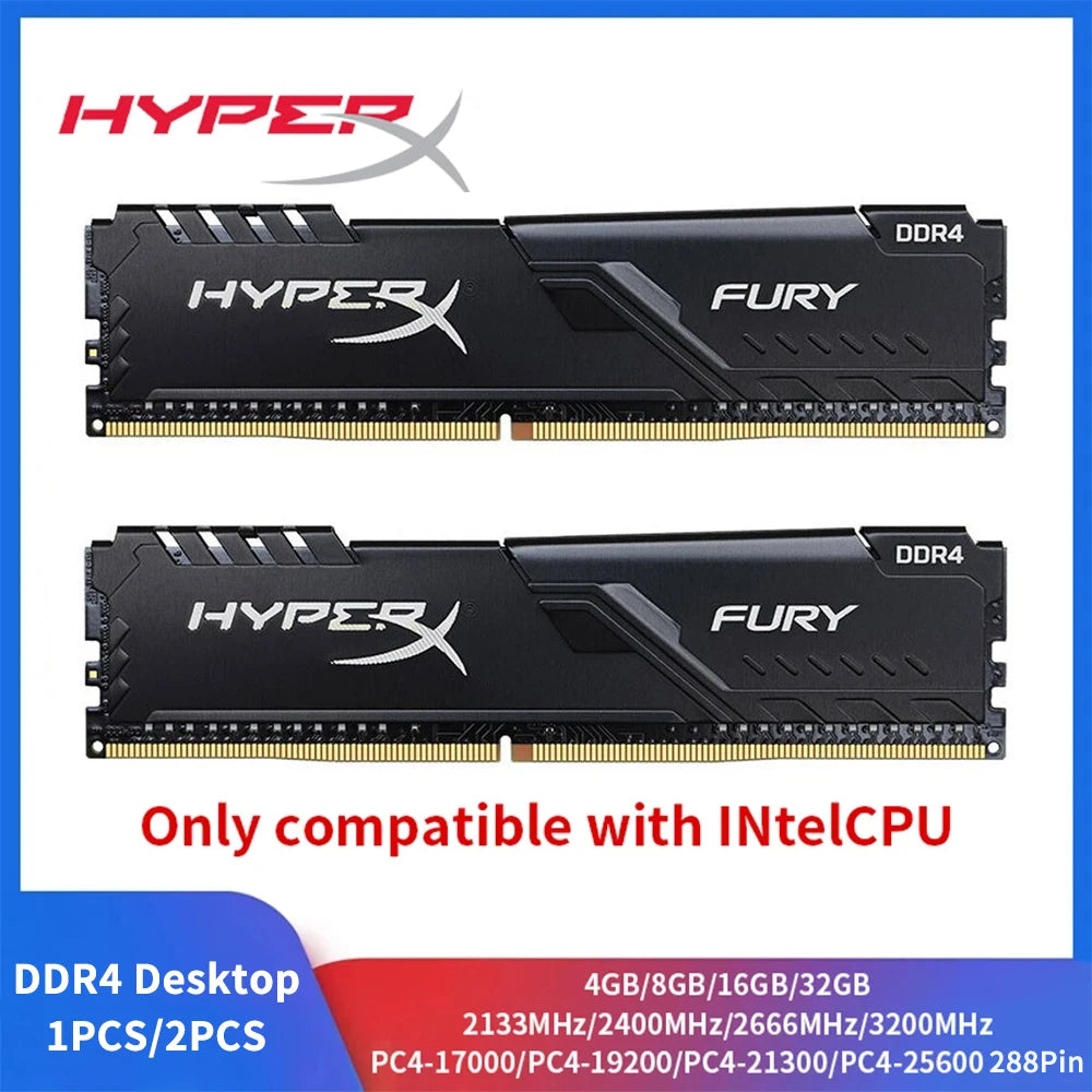 HyperX FURY DDR4 4GB 8GB 16GB de memoria RAM