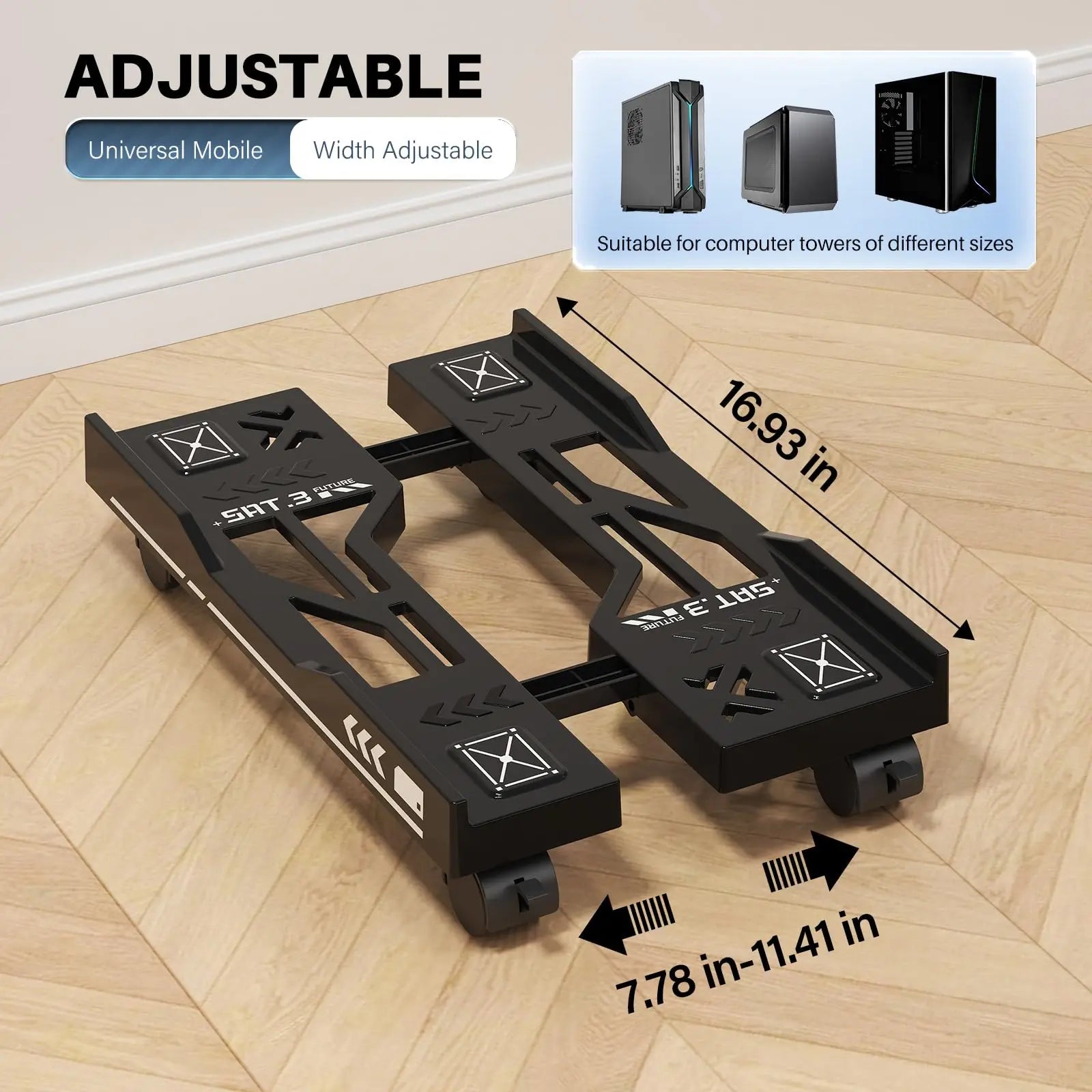 Mobile Cpu Stand Holder Tower Stand with Rolling Caster