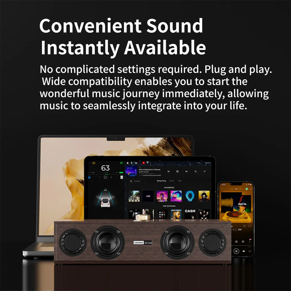 Lenovo C02 Wooden Speaker