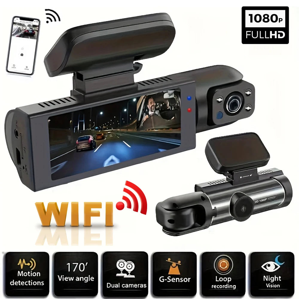 Dual camera Dash Cam for cars
