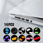16Pcs/set Universal Anti Dustproof Notebook Port Plug Silicone