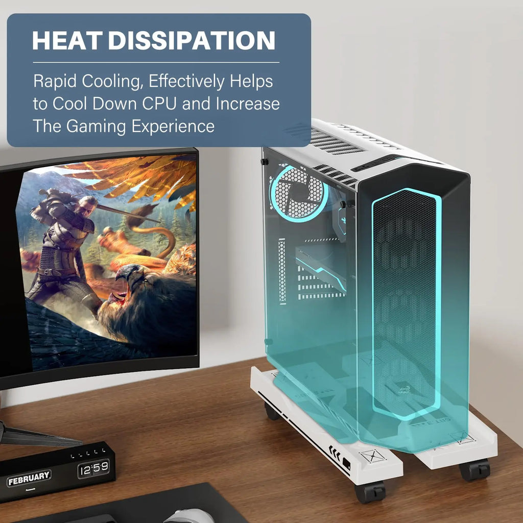 Mobile Cpu Stand Holder Tower Stand with Rolling Caster