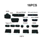 16Pcs/set Universal Anti Dustproof Notebook Port Plug Silicone