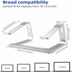 Soporte de ordenador portátil Soporte para portátil Elevador de portátil de aluminio