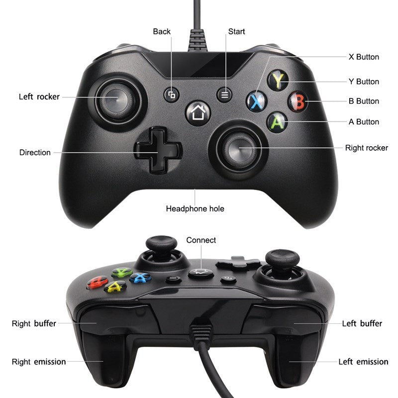 Mando con cable USB para Xbox