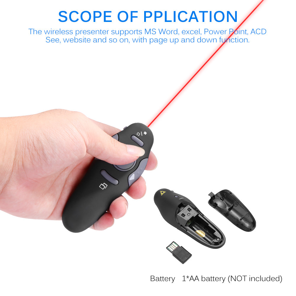 Wireless Presenter with Red Laser Pointer