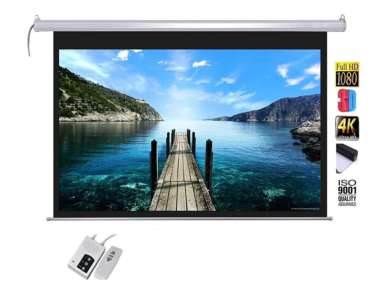 Pantalla de proyector motorizada