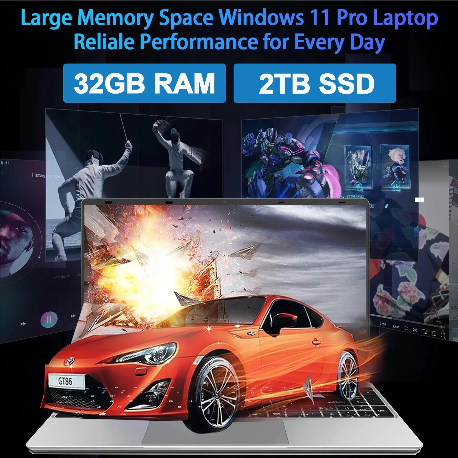 Portable Laptop  Windows 11