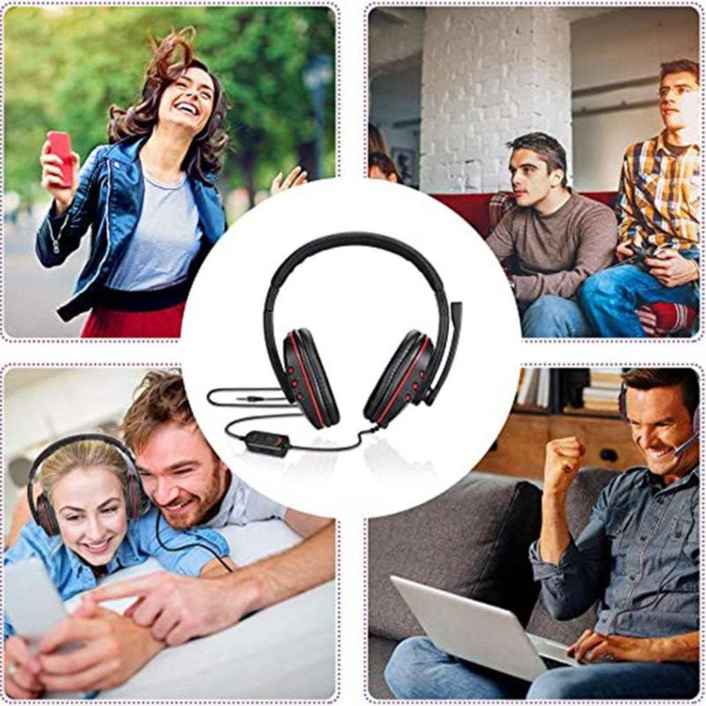 Auriculares estéreo para juegos con cable y LED
