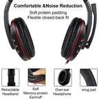 Auriculares estéreo para juegos con cable y LED