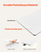 Mesa de Noche Móvil con Escritorio Plegable