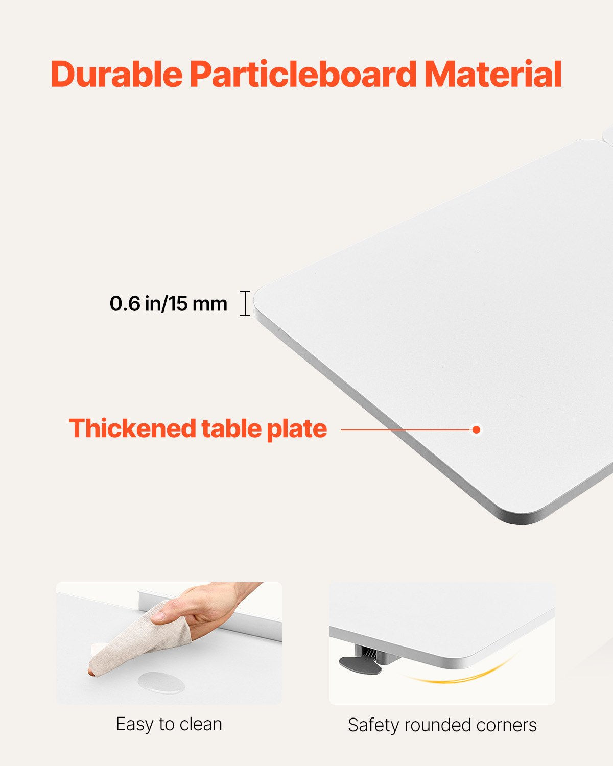 Mesa de Noche Móvil con Escritorio Plegable