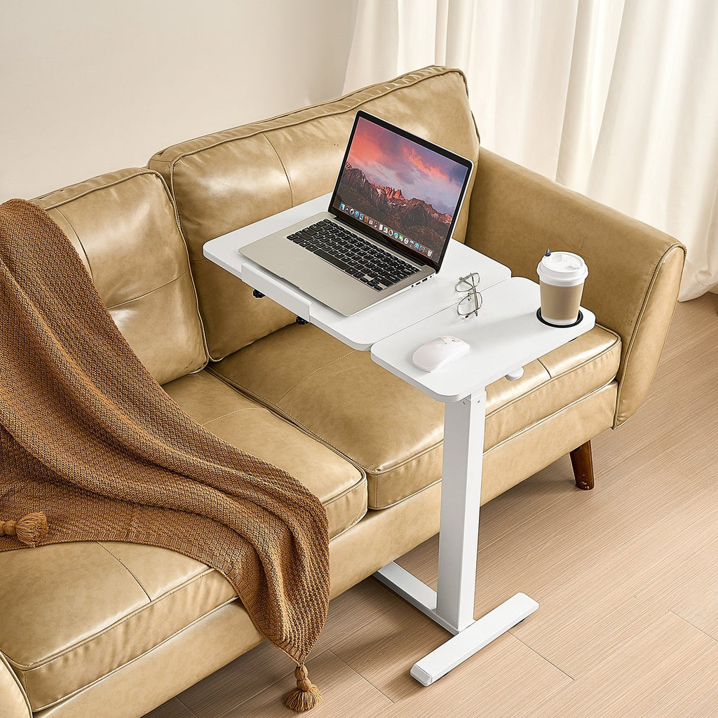 Mesa de Noche Móvil con Escritorio Plegable